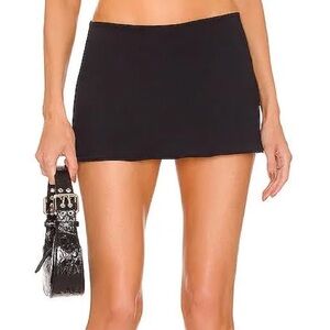GUZIO MICRO MINI STRETCH SKIRT IN BLACK